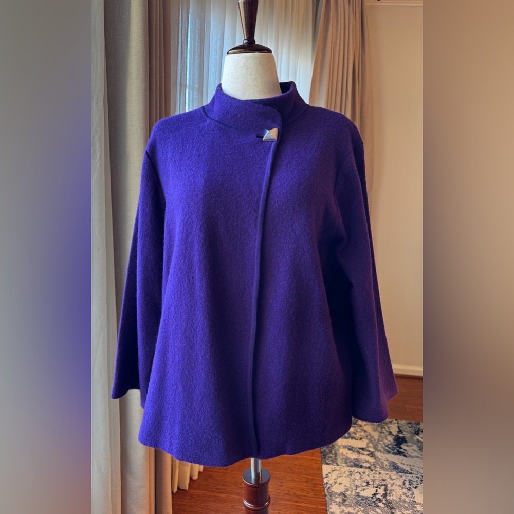Karl Lagerfeld Deep Purple Women's Wool Jacket